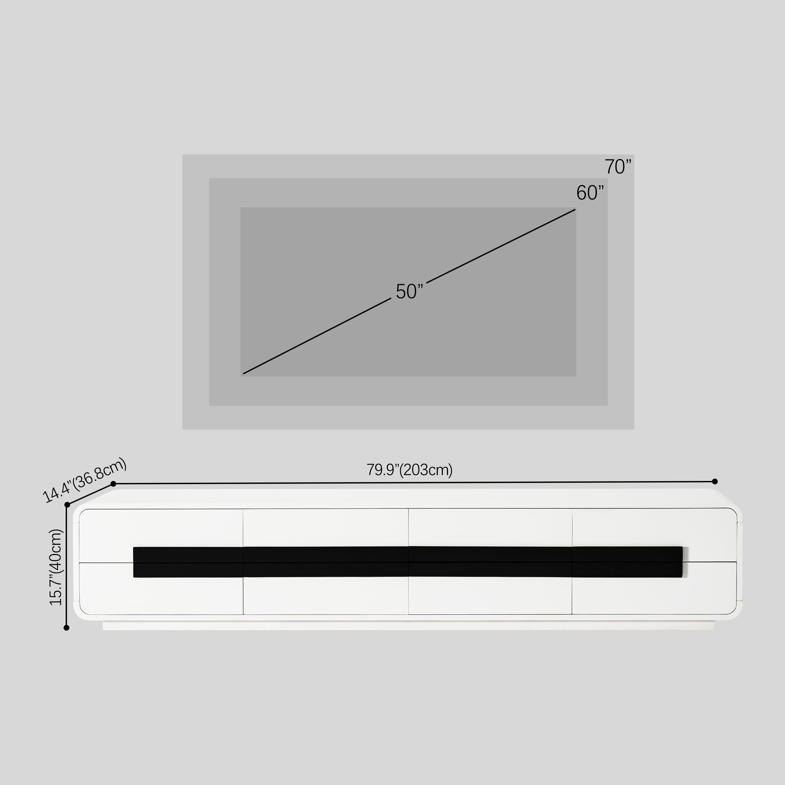 Soren Media Console  80" W
