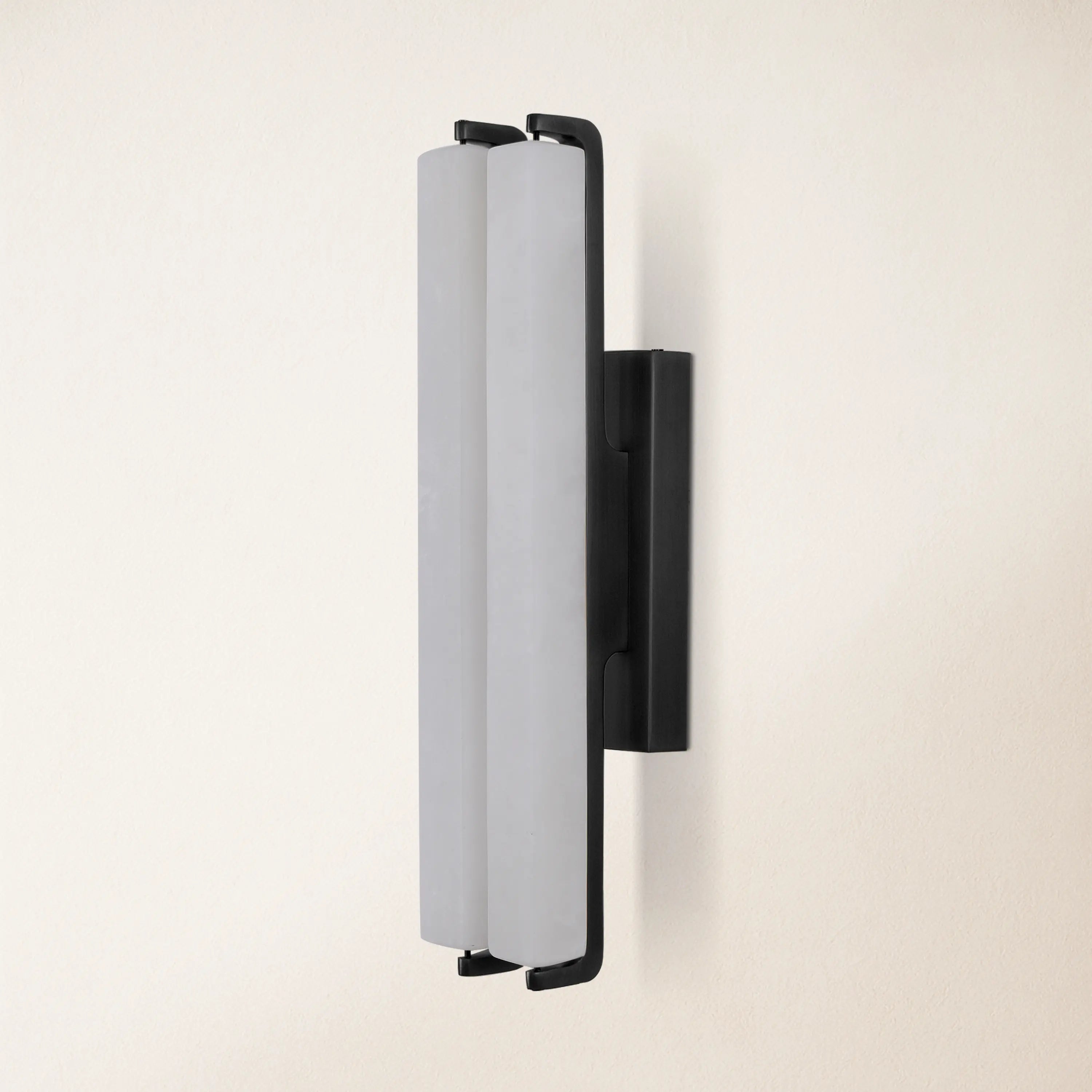 Clara Glow Alabaster Double Wall Sconce 48cm