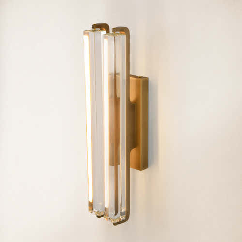 Clara Glow Crystal Double Wall Sconce 19"#Finish_Gold