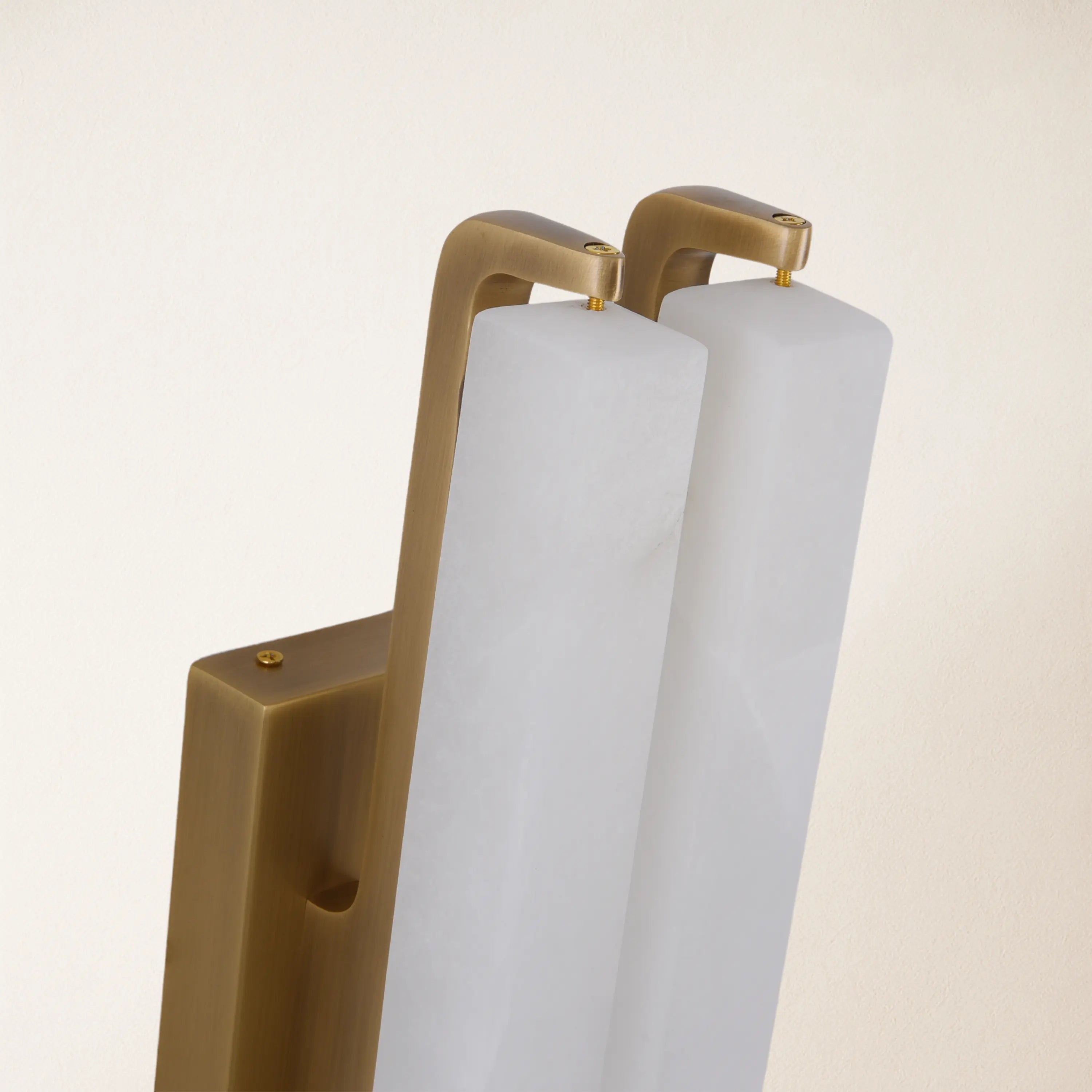 Clara Glow Alabaster Double Wall Sconce 48cm