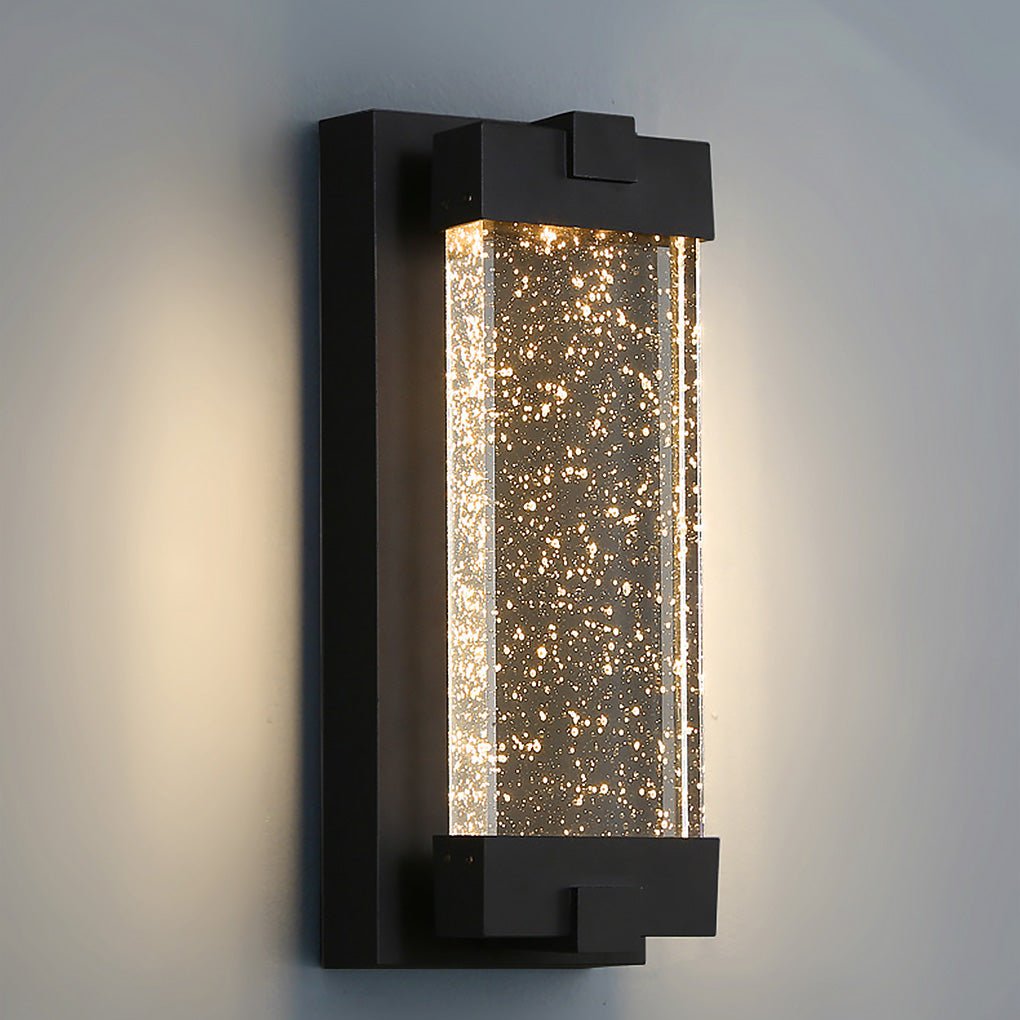 Pluvia Crystal Bubbles Rectangular Outdoor Wall Light