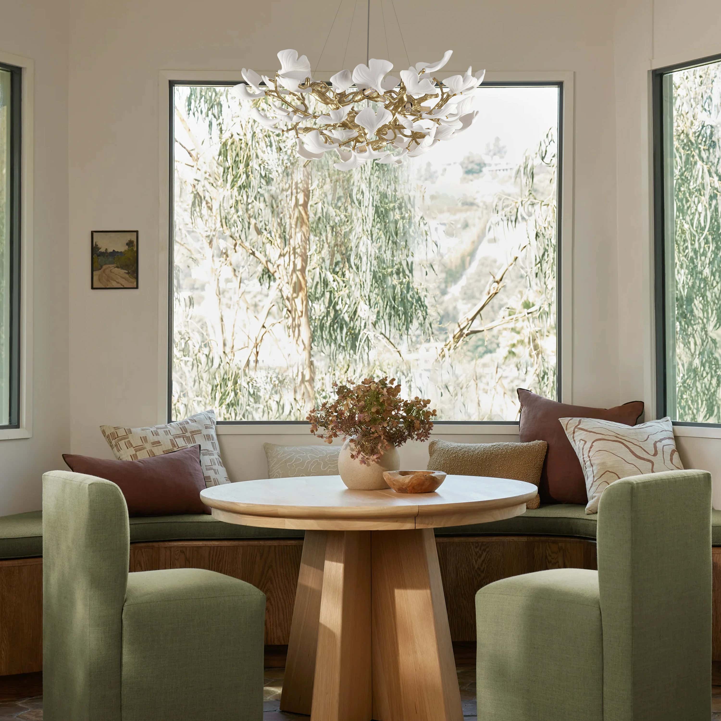 Twilight Branches Ceramic Glow Round Chandelier 81cm D