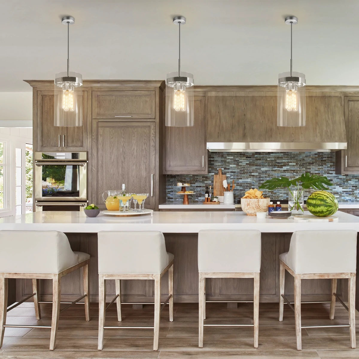 Armature Round Glass Pendant 20cm D