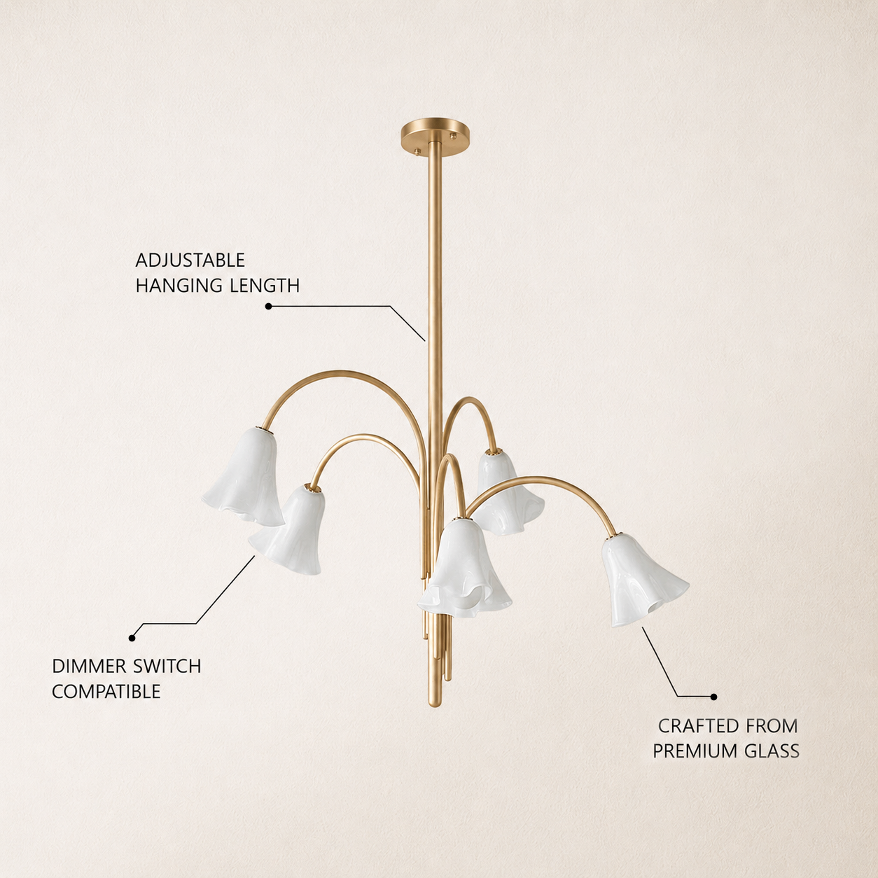 Florea Glass Art Chandelier