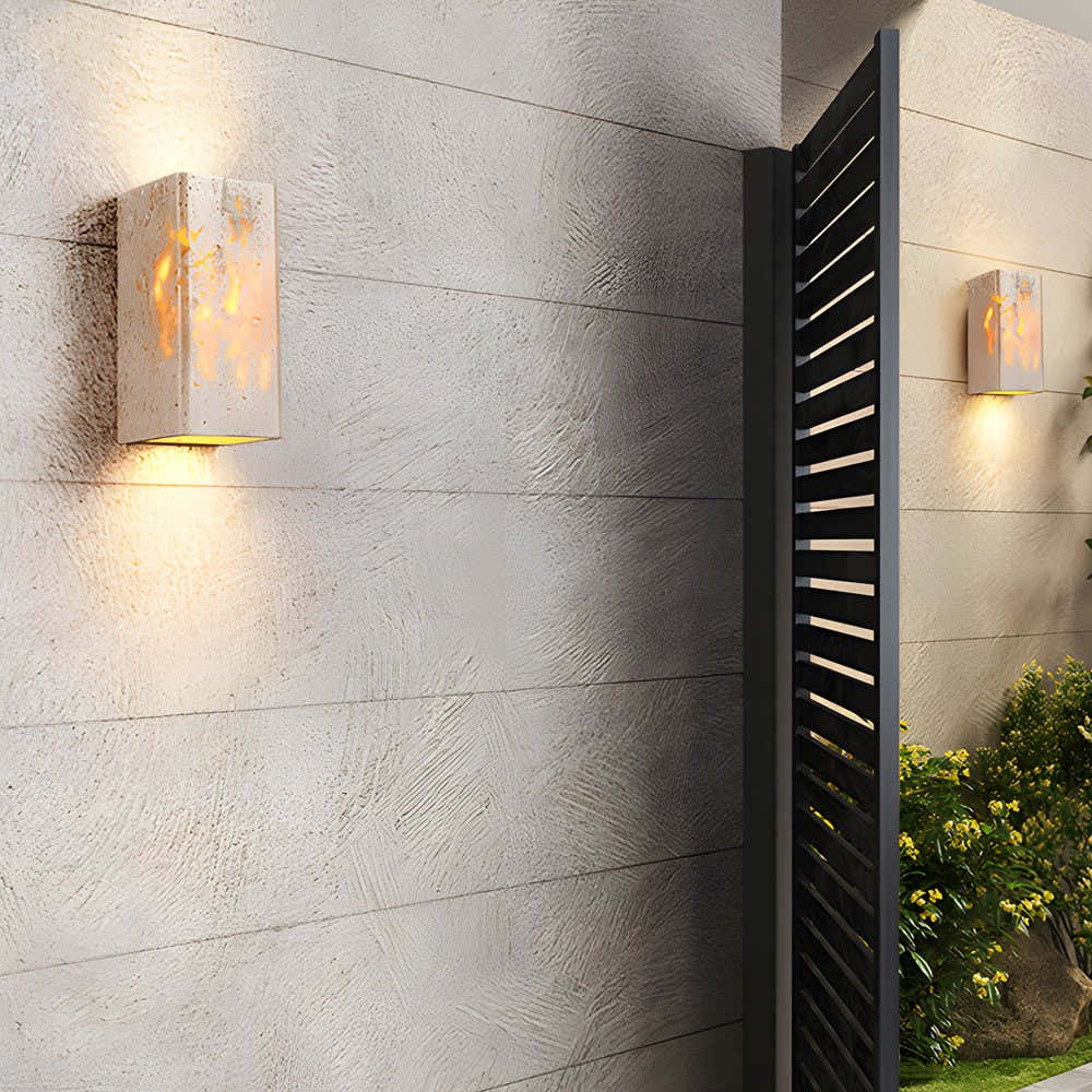 Quartzyx Yellow Travertine Outdoor Wall Light