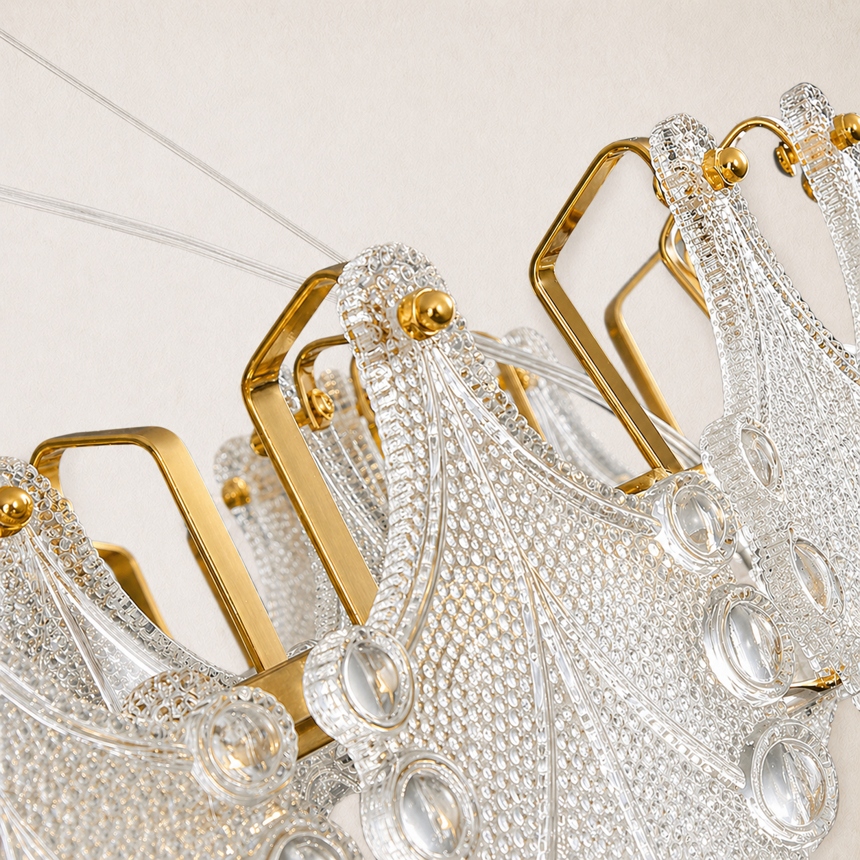 Veliora Layered Glass Chandelier