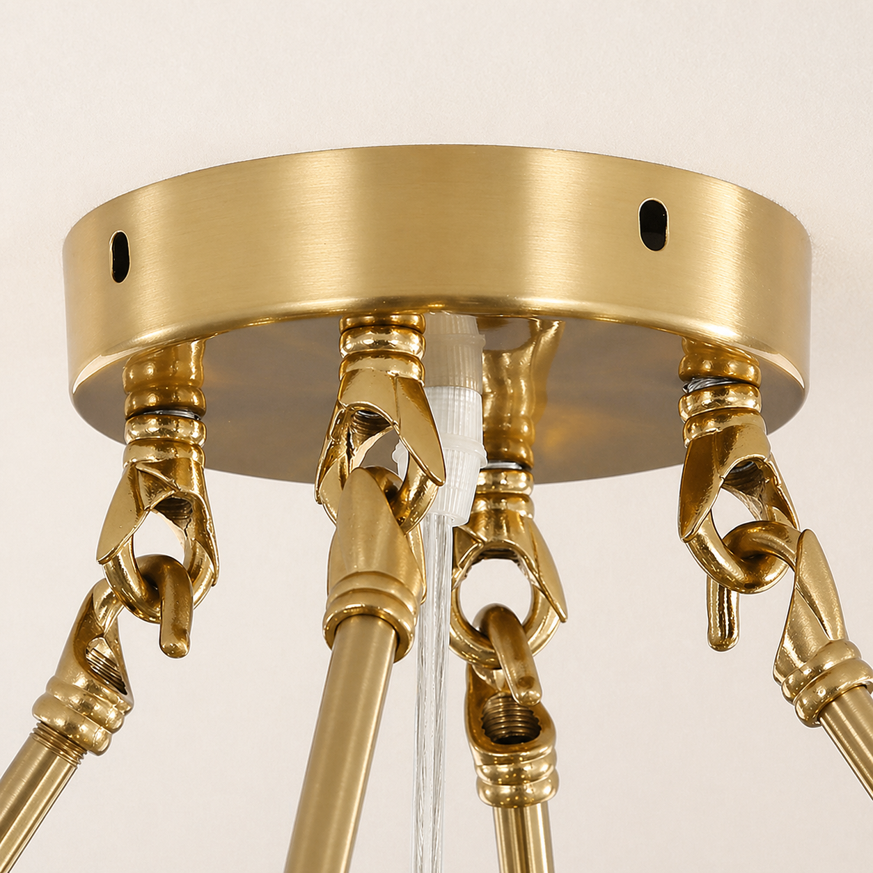 Marivelle Shell Glass Round Chandelier