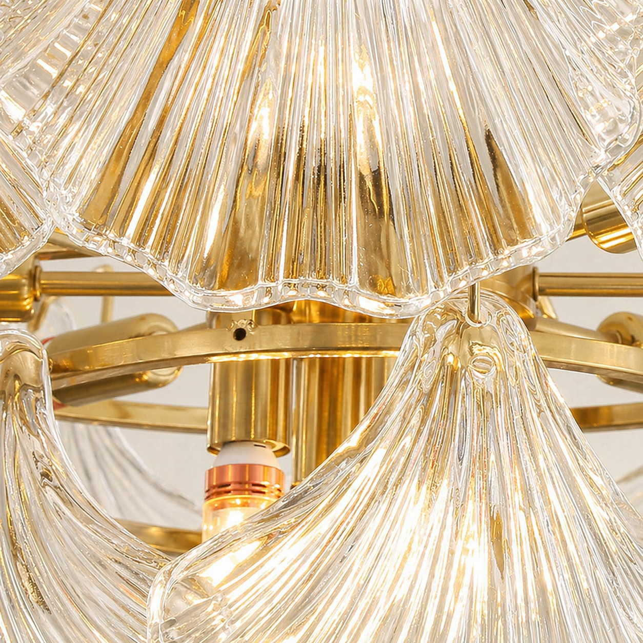 Marivelle Shell Glass Round Chandelier