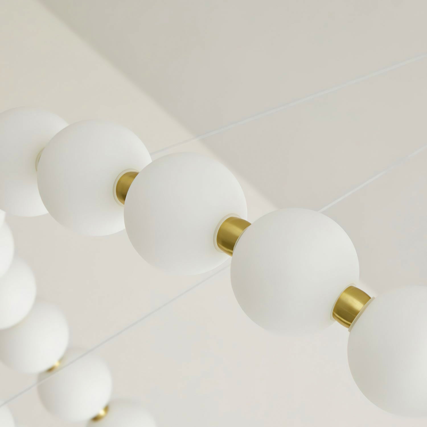 Velora Pearl Bead Round Chandelier 42cm D