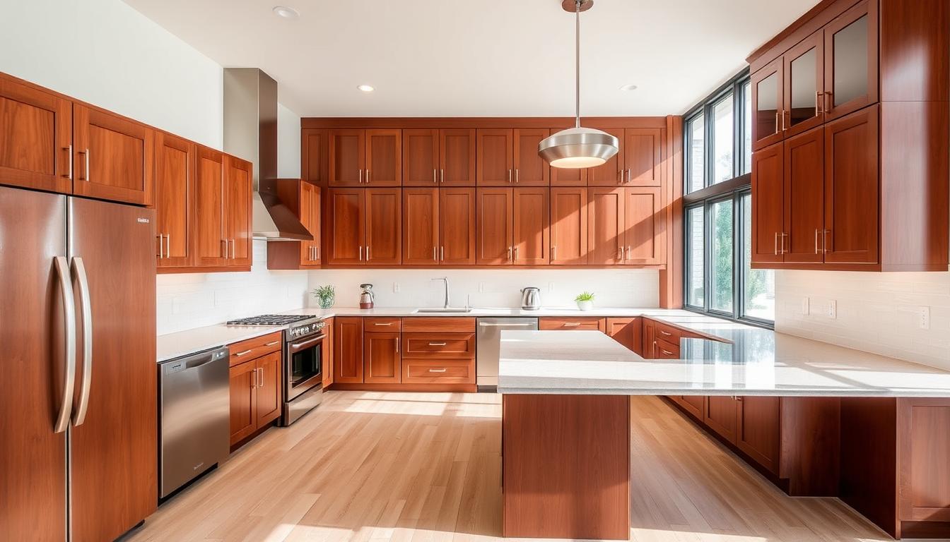 How to Make Cherry Cabinets Look Modern | Kitchen Updates - HOULTE