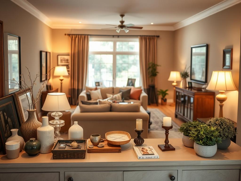 how to decorate a sideboard in a living room