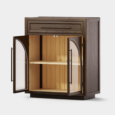 Alvar Arched 61" Oak Sideboard with Drawers(Set of 2)
