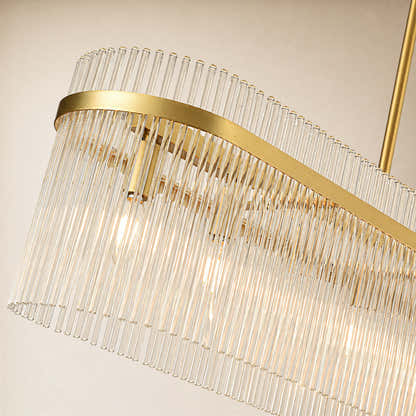 Virellune Glass Linear Chandelier 53.9"W