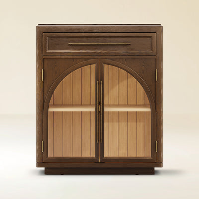 Alvar Arched 61" Oak Sideboard with Drawers(Set of 2)