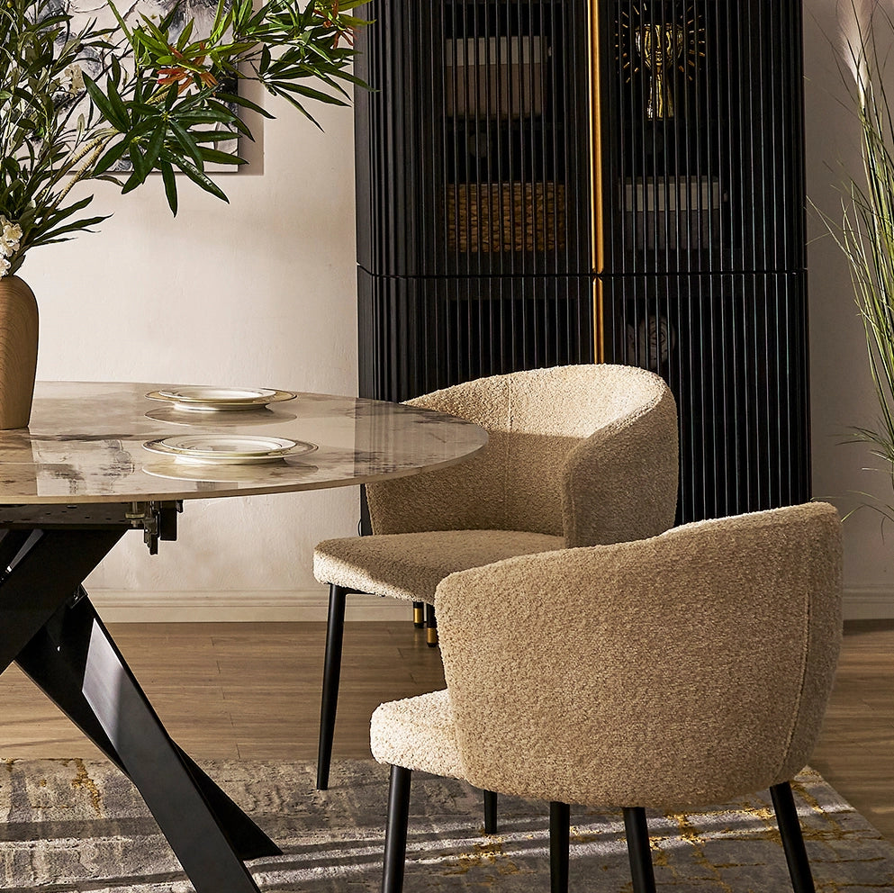 Labarthe Round Sintered Stone Dining Table 63"