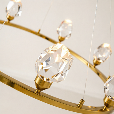 Aurelium Halo Crystal Round Chandelier