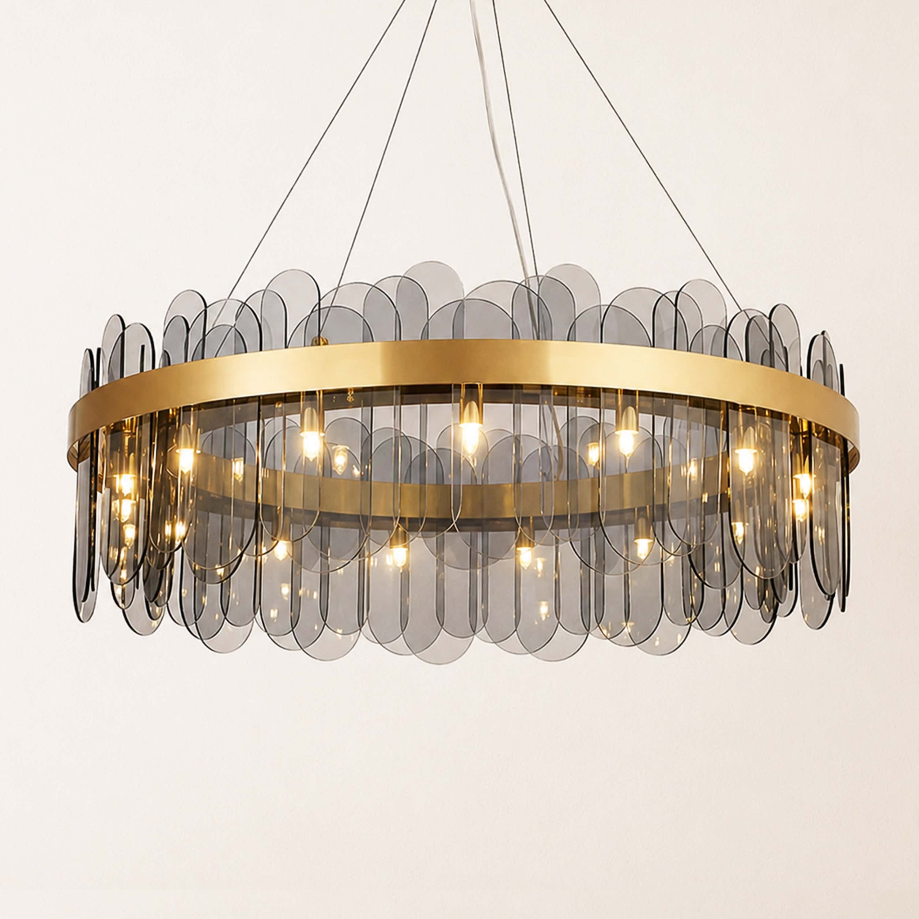 Prismora Glass Round Chandelier