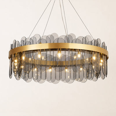 Prismora Glass Round Chandelier