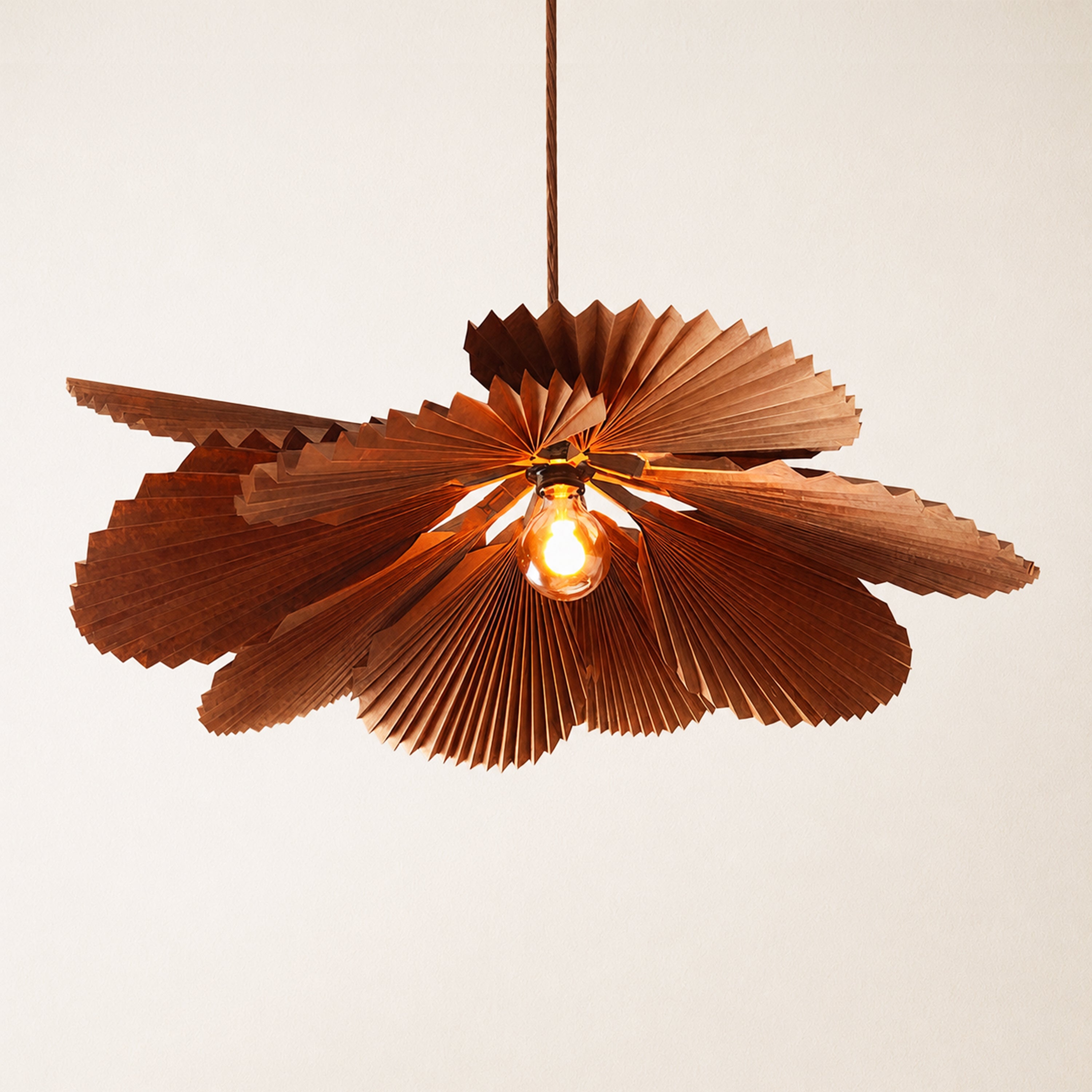 Calanthe Pleated Lotus Pendant Light