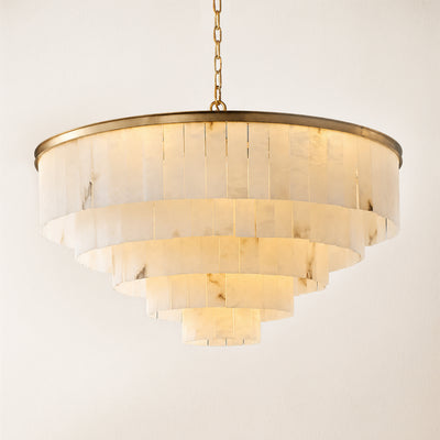 Montrava Alabaster Tiered  Round Chandelier