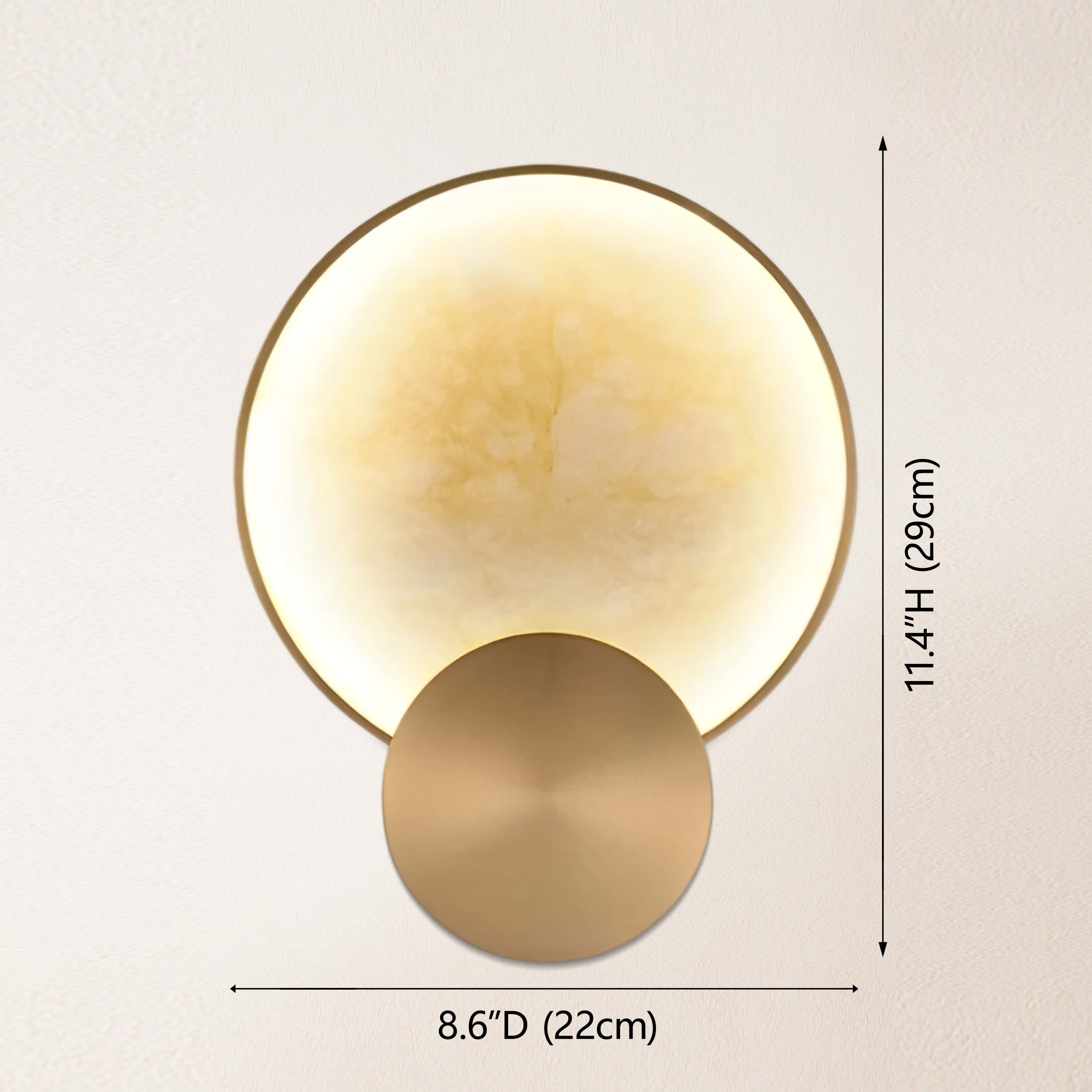 Mintreux Terre Sve Alabaster Wall Sconce 8''D dimensions 1