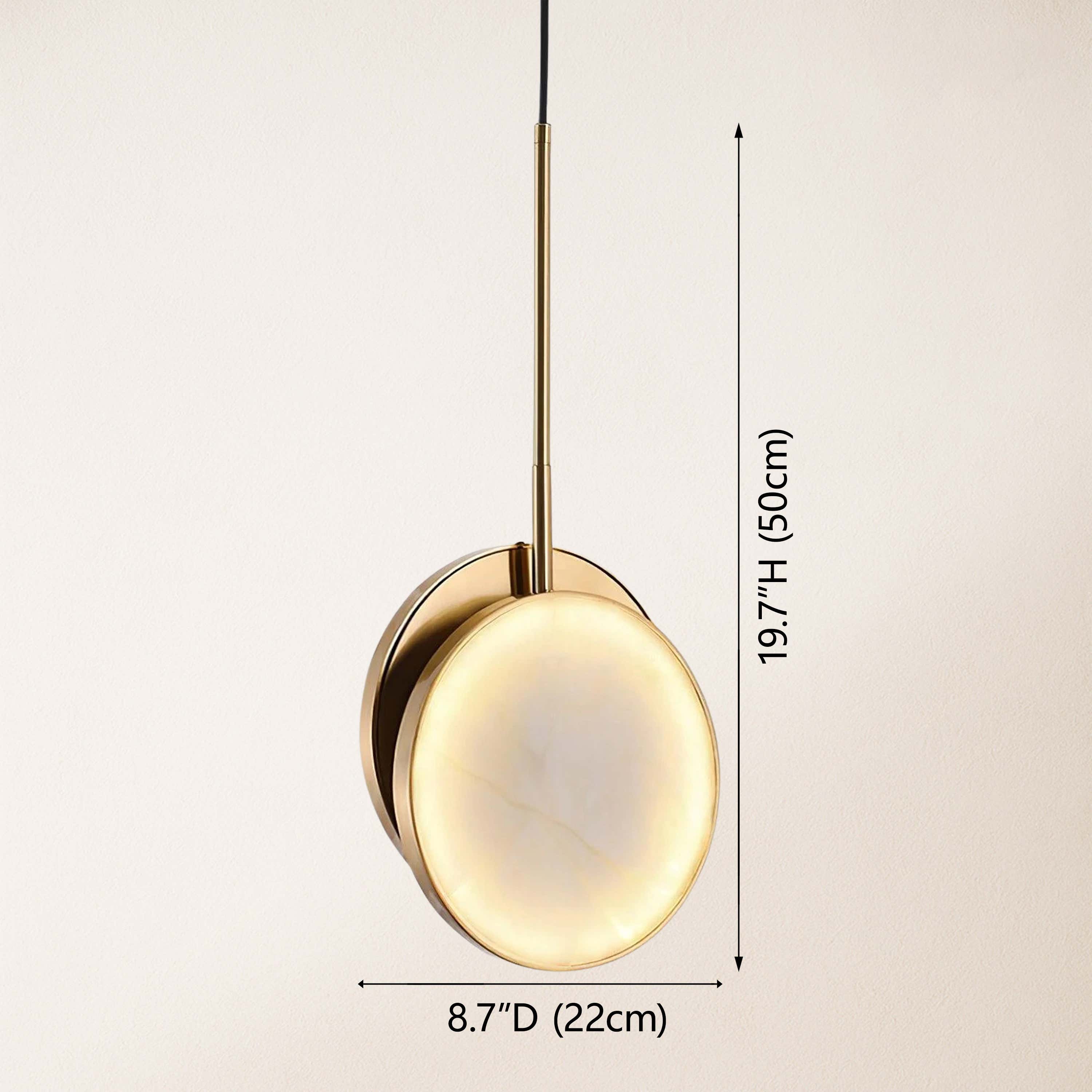 Mintreux Moonshade Alabaster Pendant 8''D dimensions 1