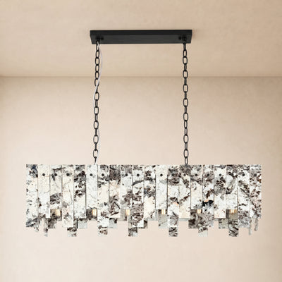 Pietra Quartzite Rectangular Linear Chandelier 36" 40"W