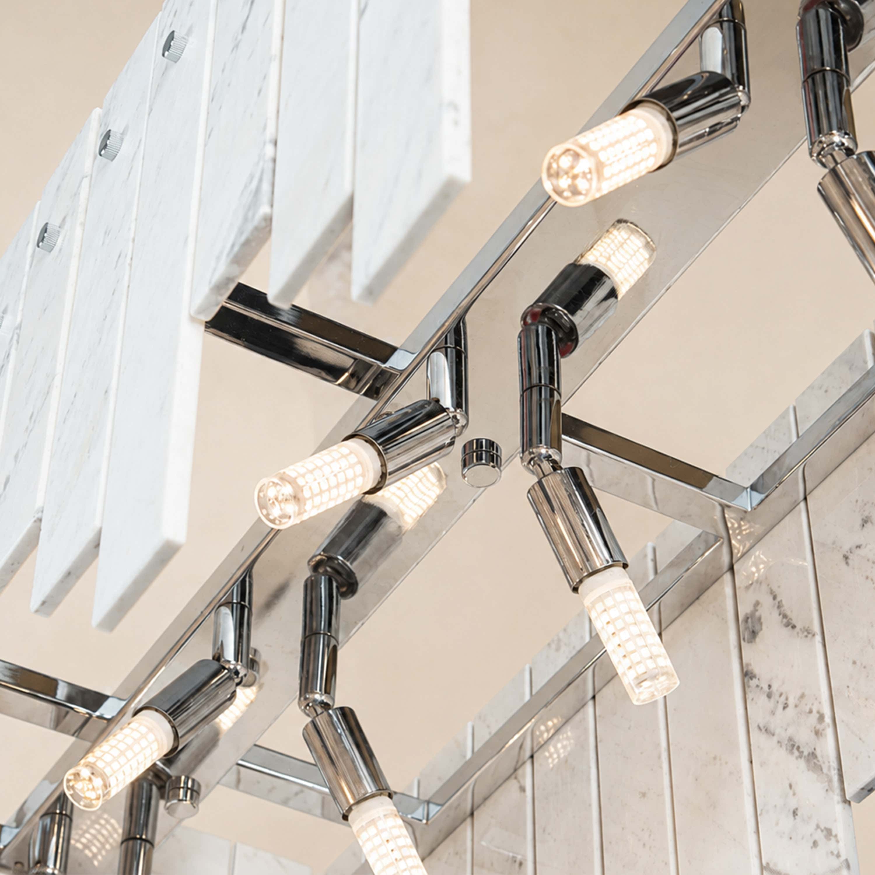 Pietra White Marble Rectangular Chandelier 36" 40"W