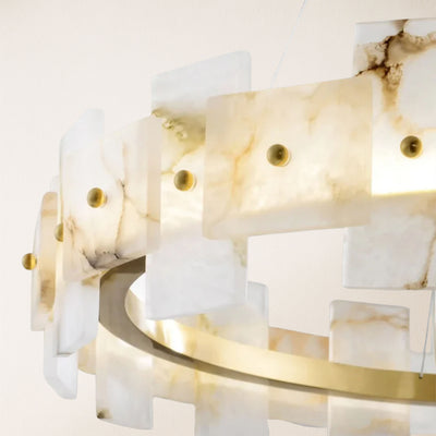 Calia Halo Alabaster Round Chandelier