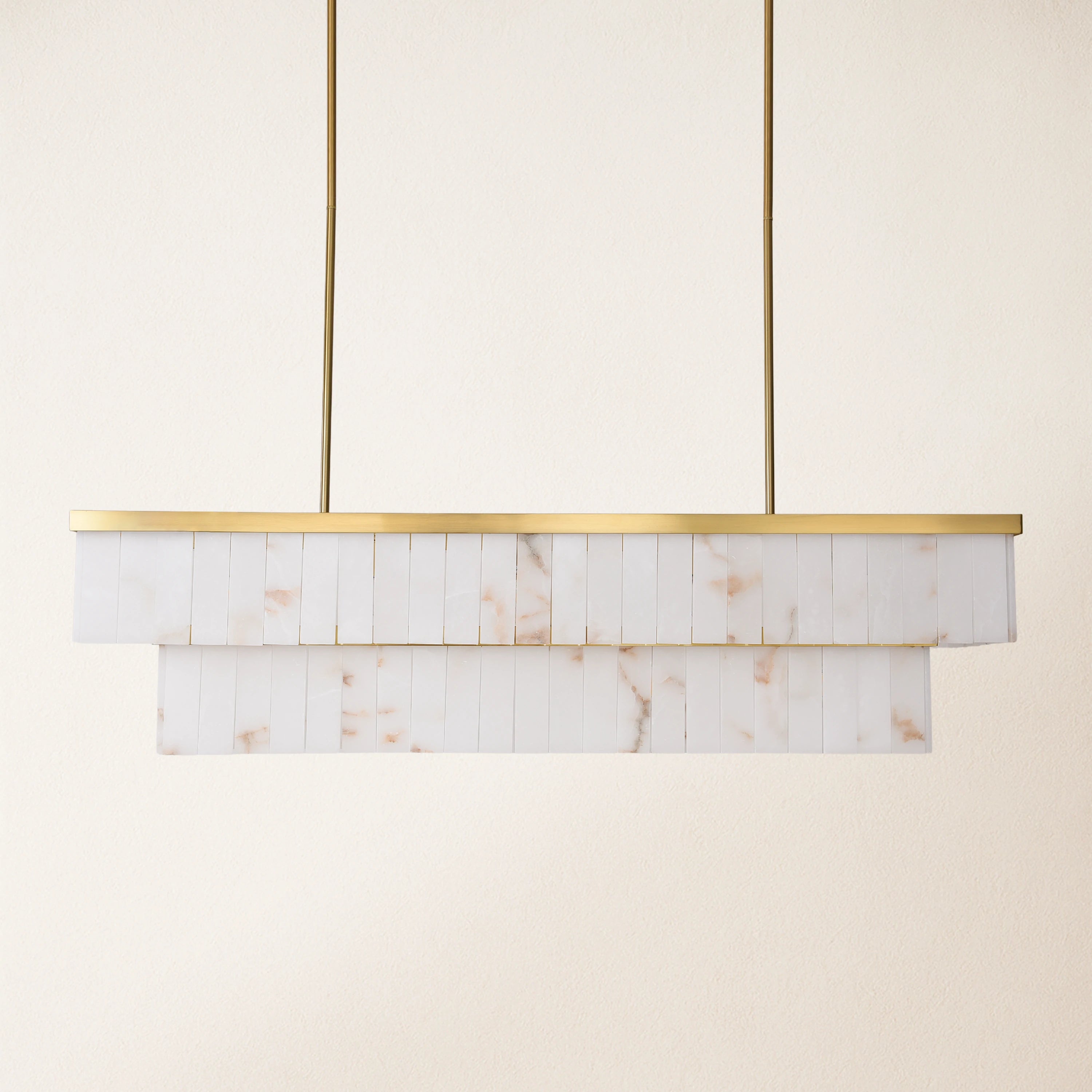 Solmare Alabaster Rectangular Chandelier 138cm