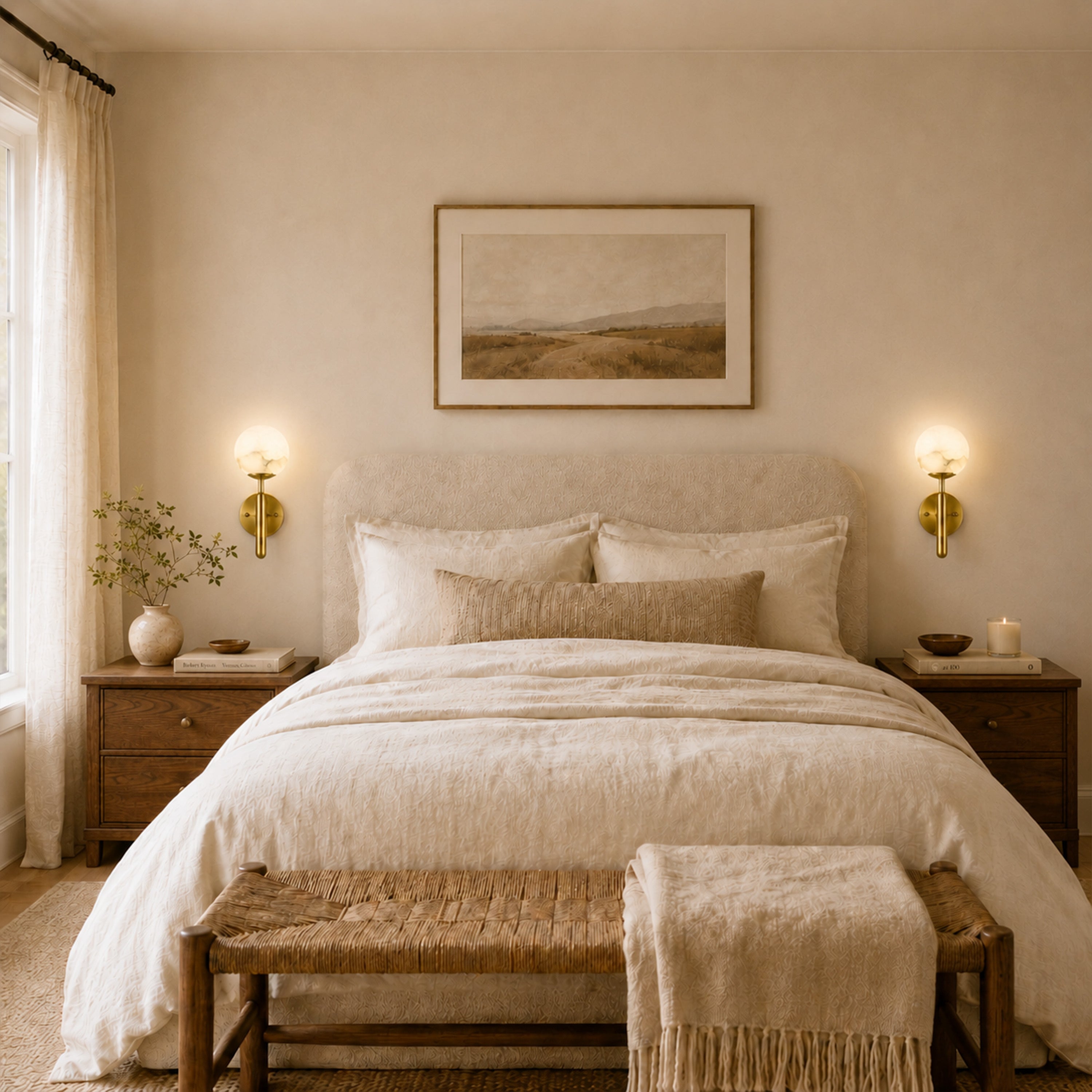 Vellura Alabaster Wall Sconce