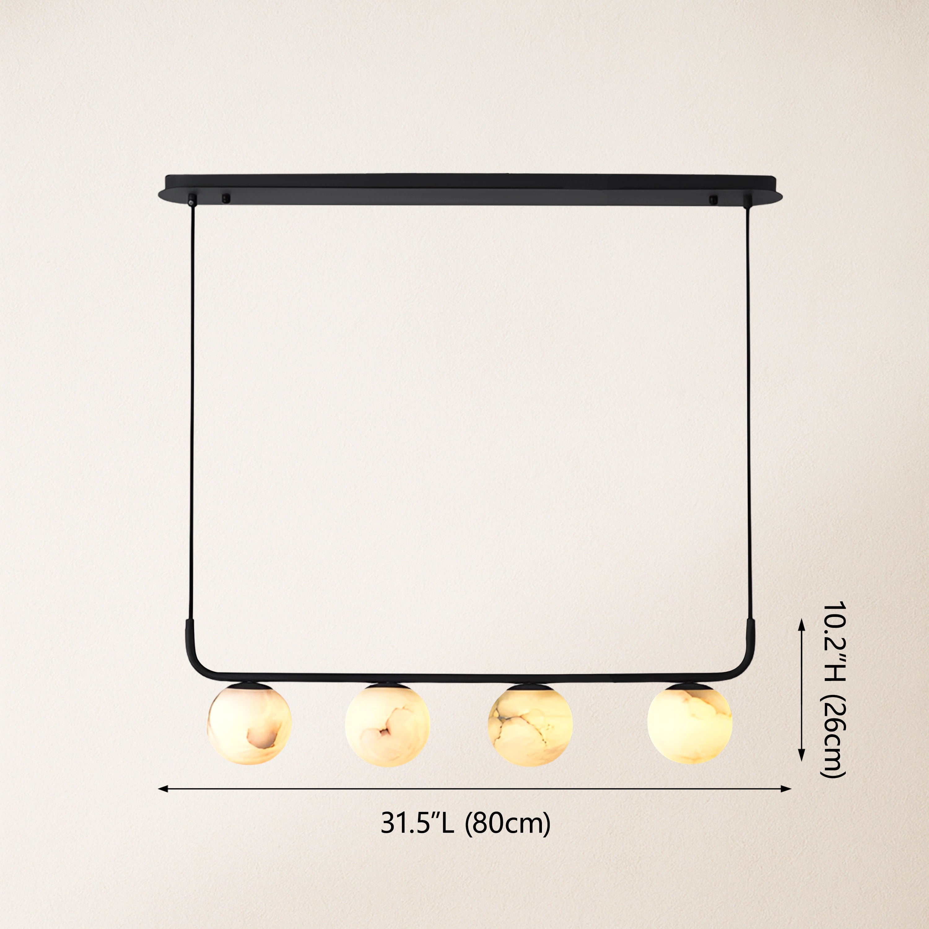 Betrica Alabaster Linear Chandelier
