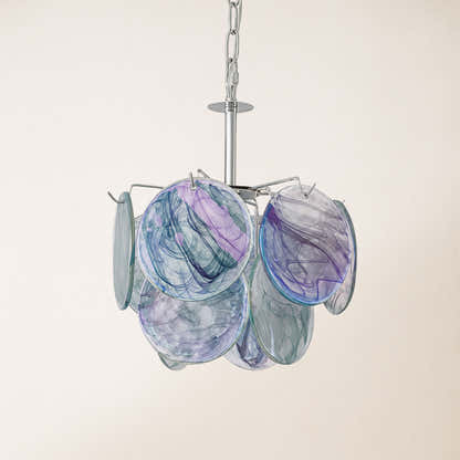 Murello Murano Disc Glass Round Chandelier