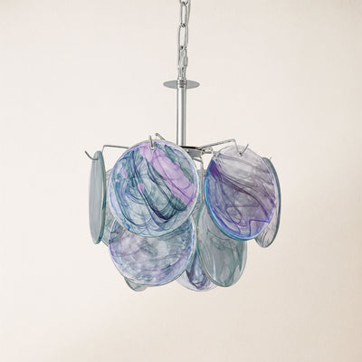 Murello Murano Disc Glass Round Chandelier