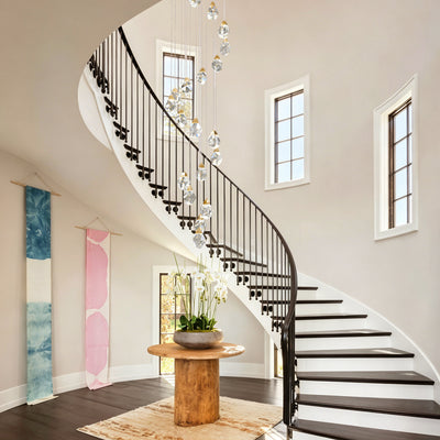 Aurelium Crystal Staircase Round Chandelier