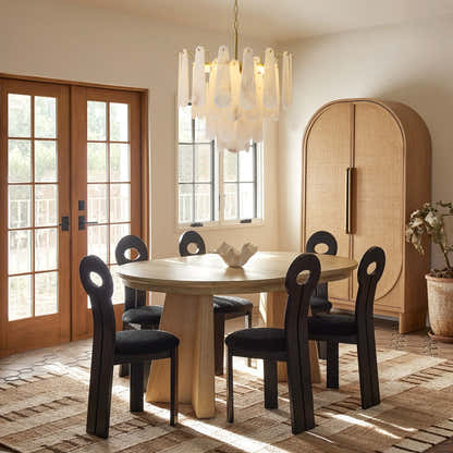 Caldera Alabaster Round Chandelier 22"