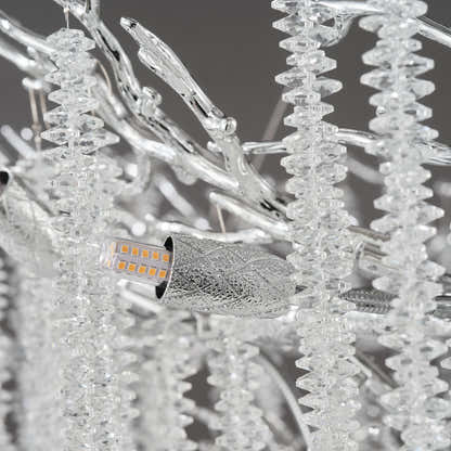 Snow Tree Branch Crystal Chandelier 40"D