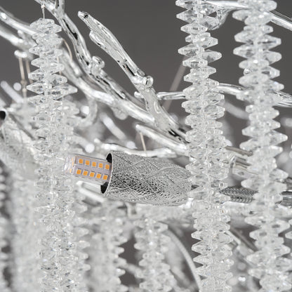 Snow Tree Branches Linear Chandelier 140cm L