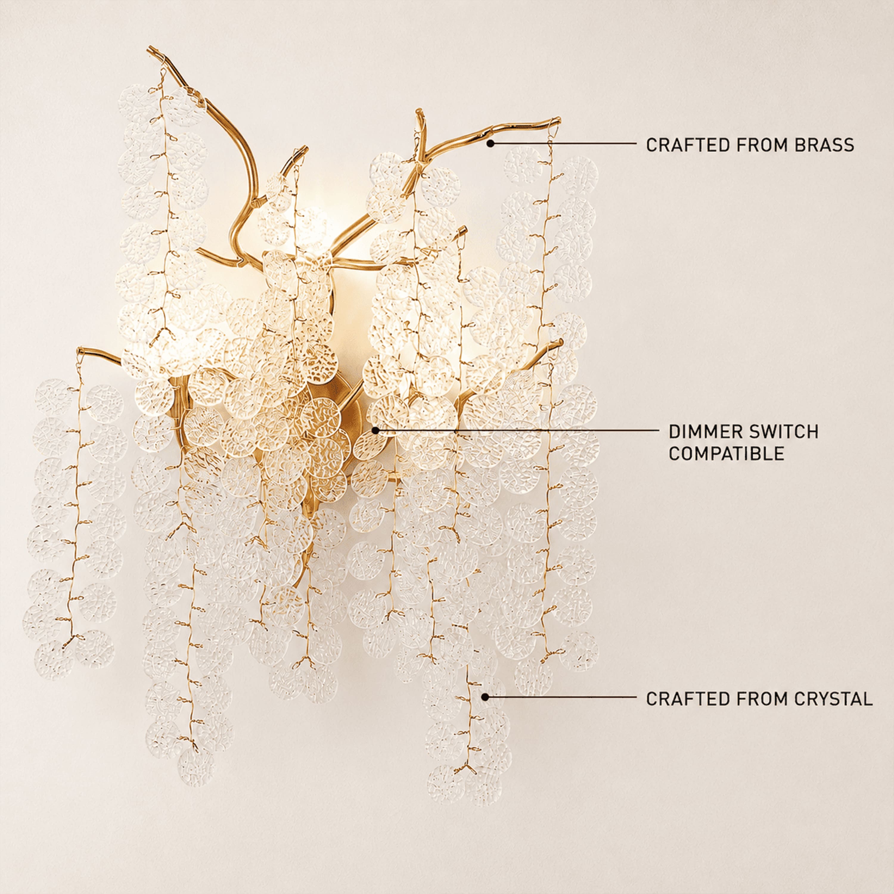 Shiro Noda Crystal Wall Lamp