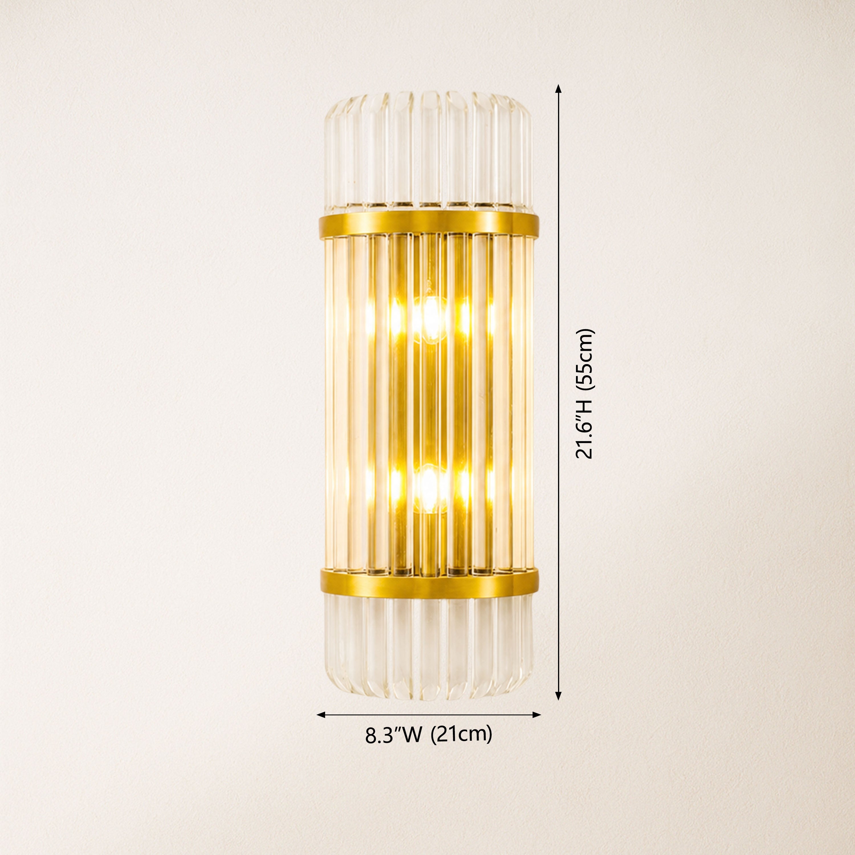 Oryana Crystal Icicle Wall Sconce 8.3"