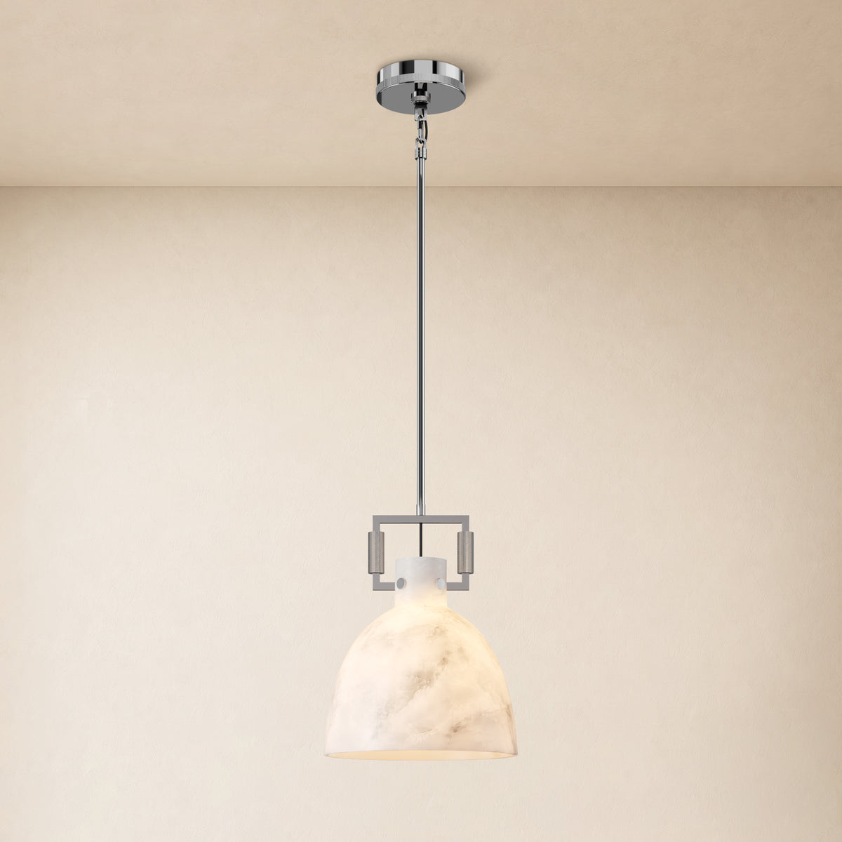 Lioren Resin Dome Pendant Light 10.2"D