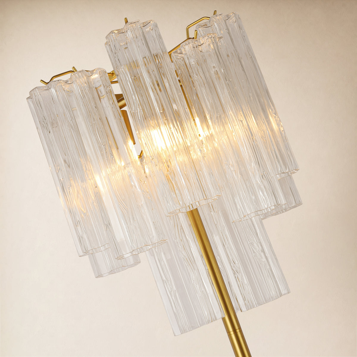 Lumeris Glass Tiered Floor Lamp 13.7"D
