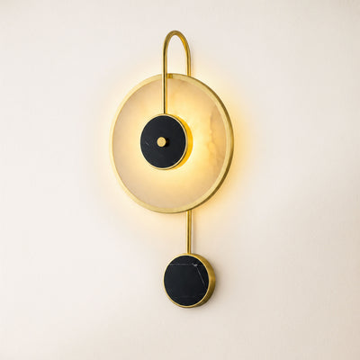 Nyxora Marble Disc Wall Sconce