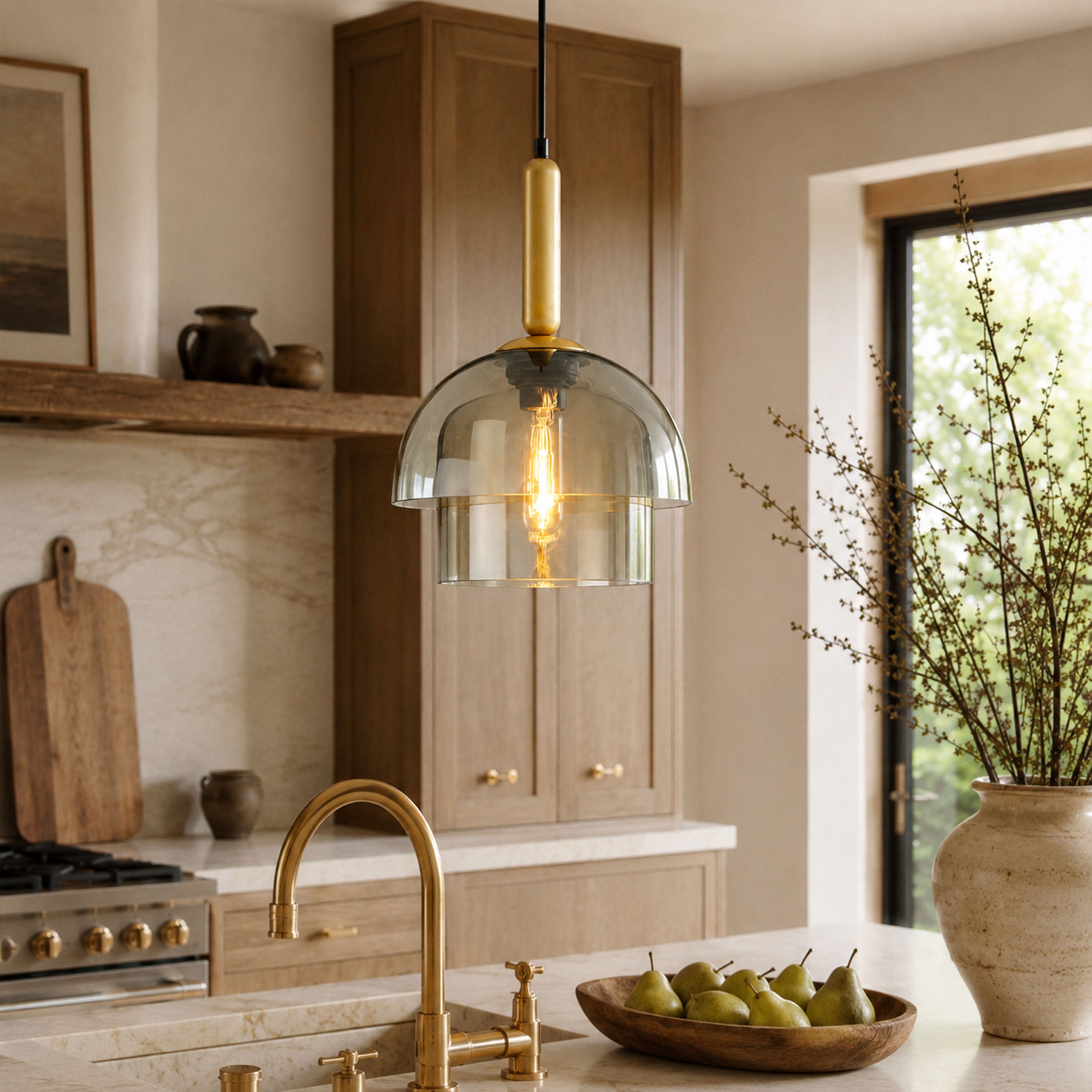 Velorien Glass Tiered Pendant Light