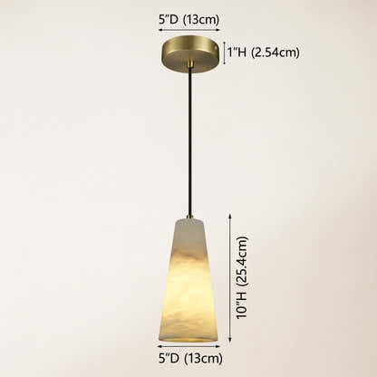 Capus Conical Alabaster Pendant 12.7cm