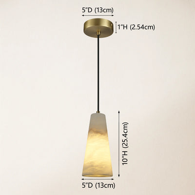 Capus Conical Alabaster Pendant 12.7cm