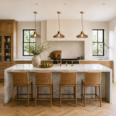 Eora Amber Glass Pendant Light
