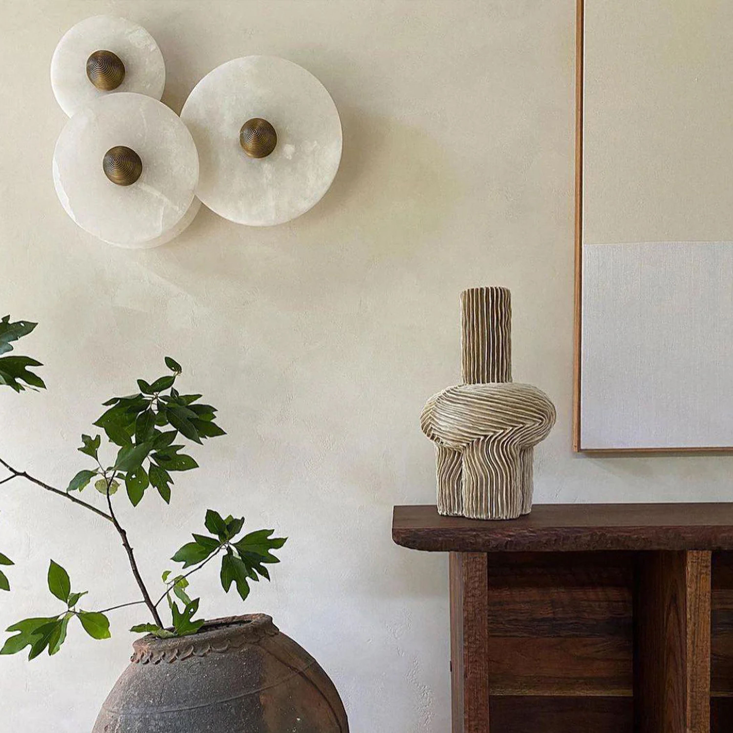 Miles Alabaster Wall Lamp 30cm D
