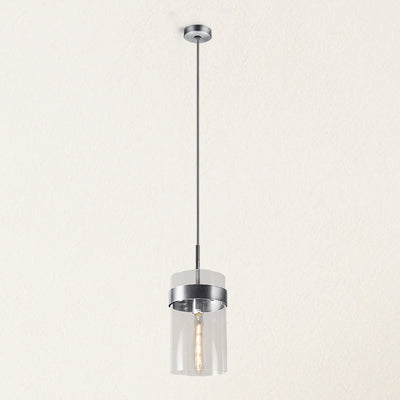 Armature Round Glass Pendant 8"D