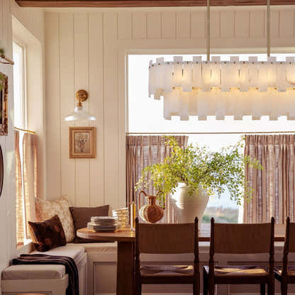 Nivislight Alabaster 2-Tier Rectangular Chandelier 101cm D